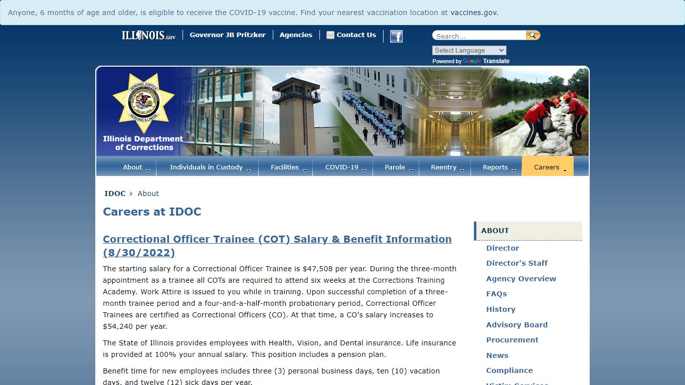 Careers at IDOC - About - Illinois